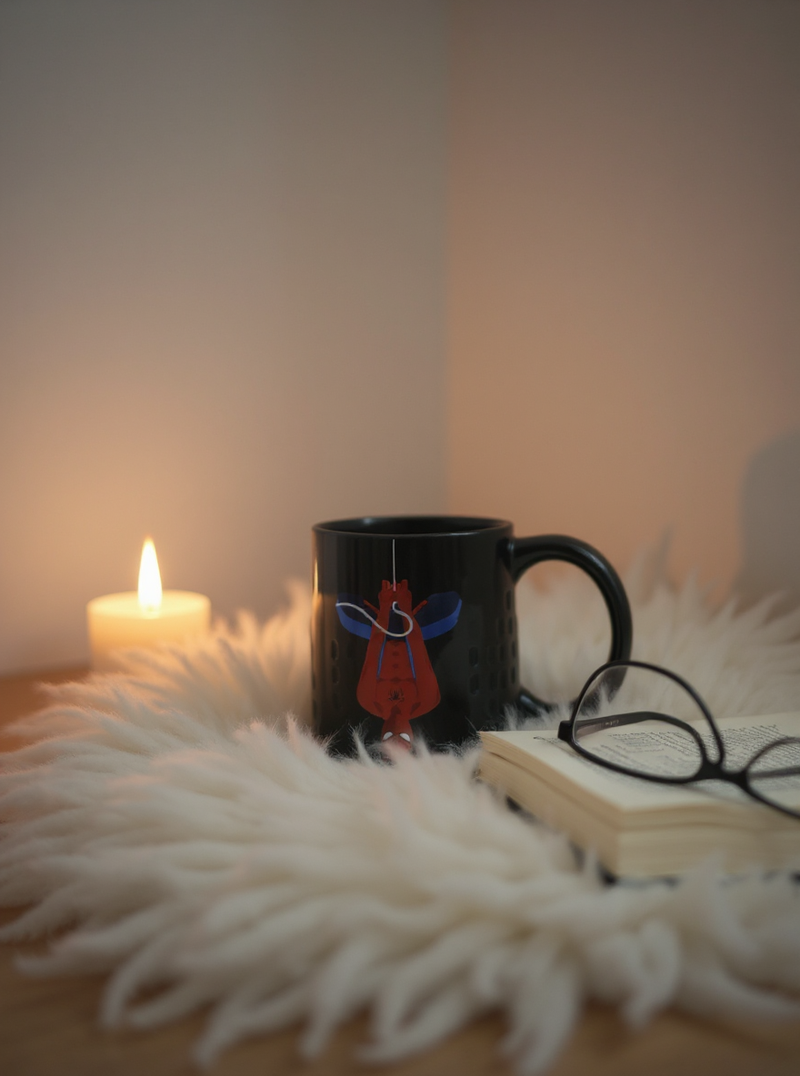 Spider-Man Black Ceramic Mug | Gift for Marvel Fans