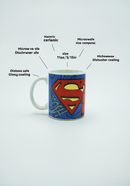 Superman Crest Valor Ceramic Mug | Gift for Superman Fans
