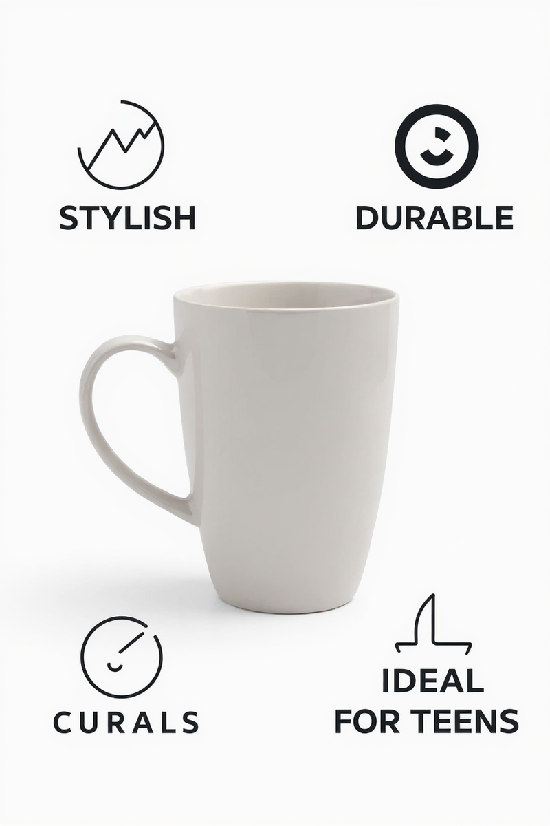 Pure White Serenity Cup | Perfect for Coffee Lovers