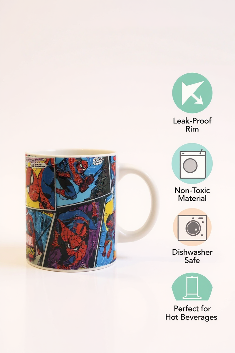 Web-Warrior Spiderman Comic Ceramic Mug | Gift for Marvel Fans