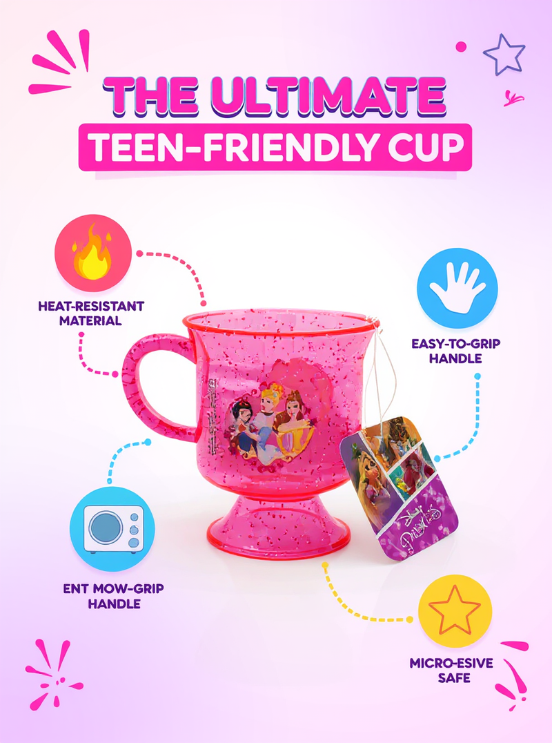 Disney Princess Pink Cup | Gift for Disney Fans