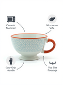 Footed Teacup Elegance Ceramic Mug | Gift for Tea Lovers