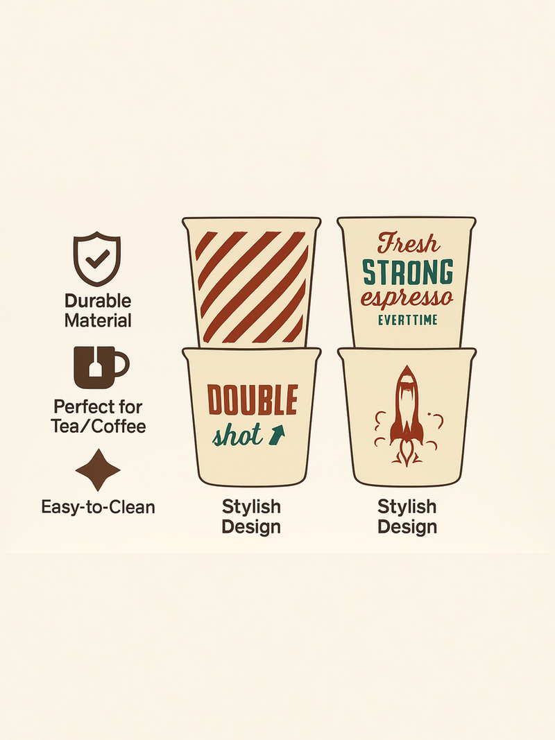 Espresso &amp; Rocket-Themed Galactic Cup Set