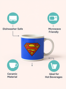 Superman Crest Valor Ceramic Mug