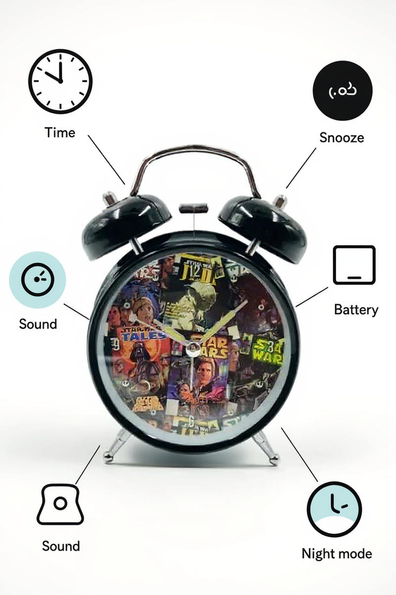 Star Wars Rebel Alarm Clock | Gift for Star Wars Fans