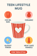 Red Heart Strings Ceramic Mug | Gift For Fans&nbsp;