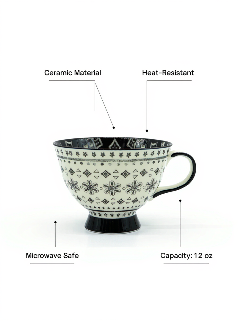 Boho Chic Black and White Harmony Mug