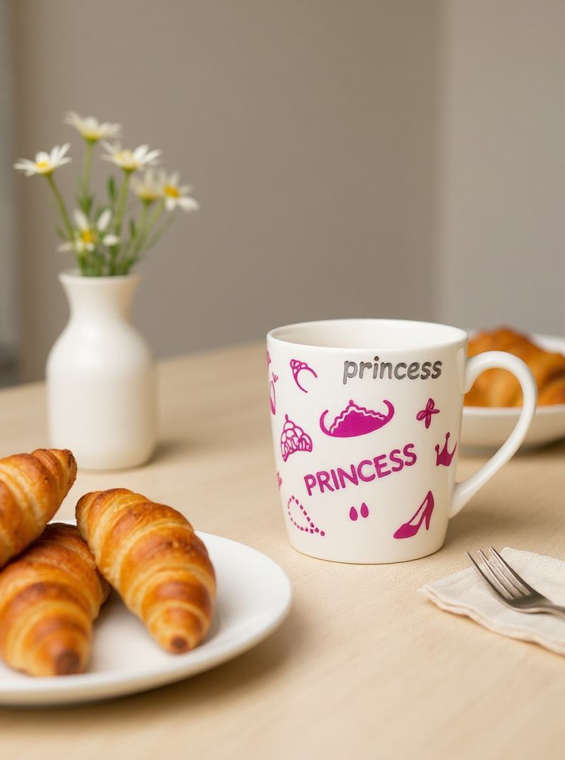 Royal Princess Elegance Ceramic Mug | Gift for Royalty Enthusiasts