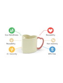 Heart-Shaped Love Blossom Mug with Pink Heart Handle