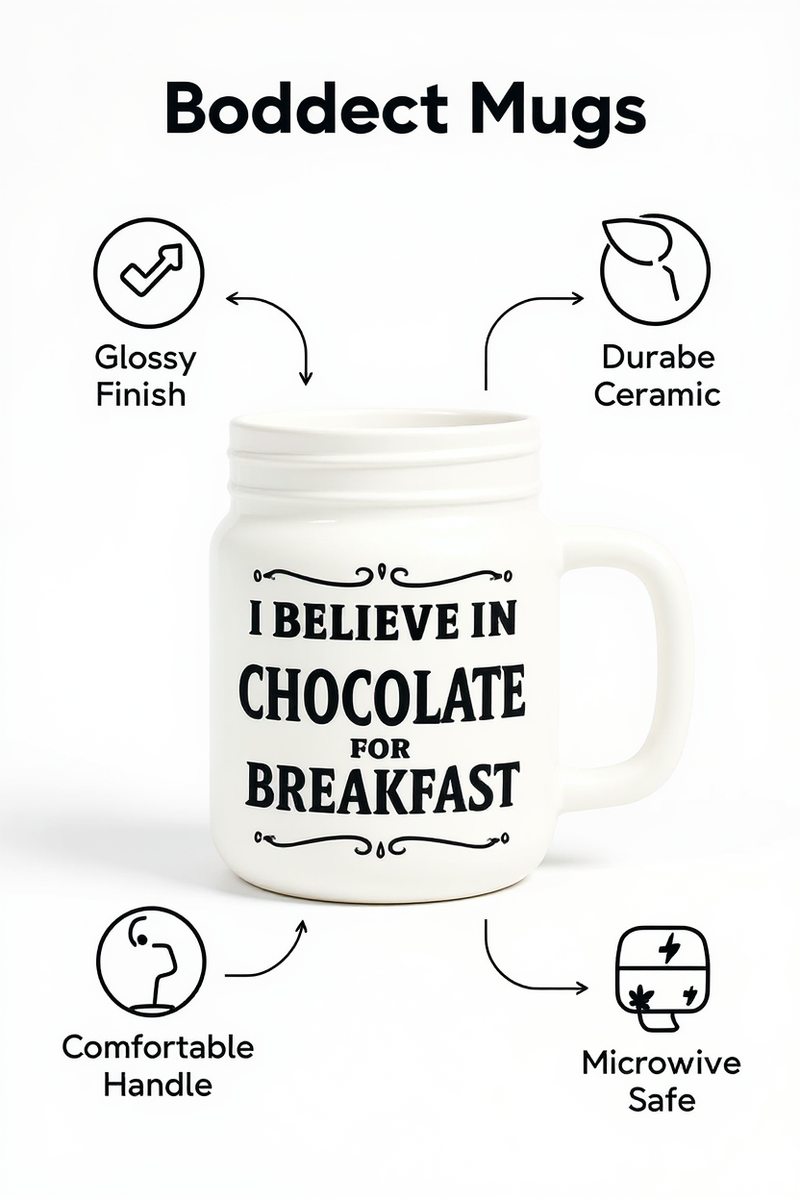 Mason Jar Style Coffee Mug