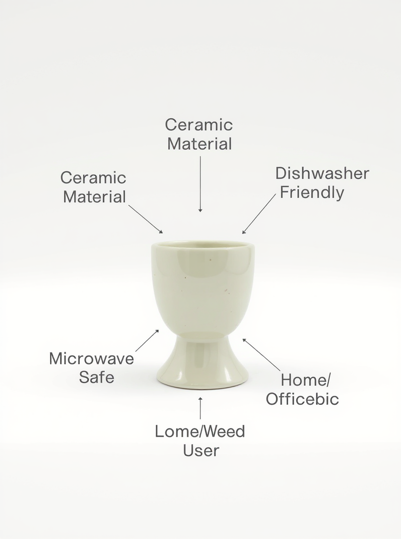 Classic Off-White Ceramic Egg Cup