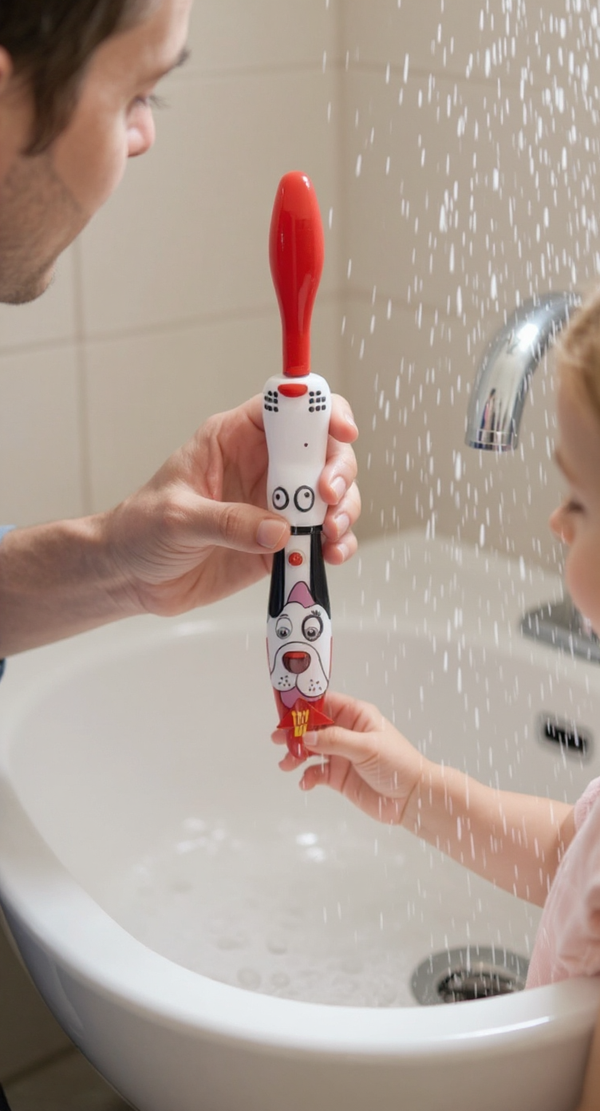 Brush Buddies Talkin Bow Wow Brewster (Dog) Toothbrush- Red