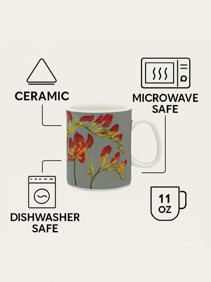 Sunlit Saffron Blossom Mug