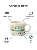 Bohemian Tribal Spirit Ceramic Cup | Gift for Art Lovers