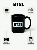 BT21 Black Logo Chic Mug