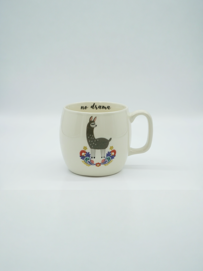 No Drama Llama Peace Ceramic Mug | Gift for Chill Enthusiasts