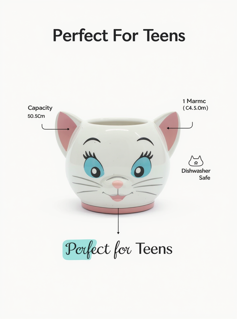 Marie the Cat 3D Charm Mug
