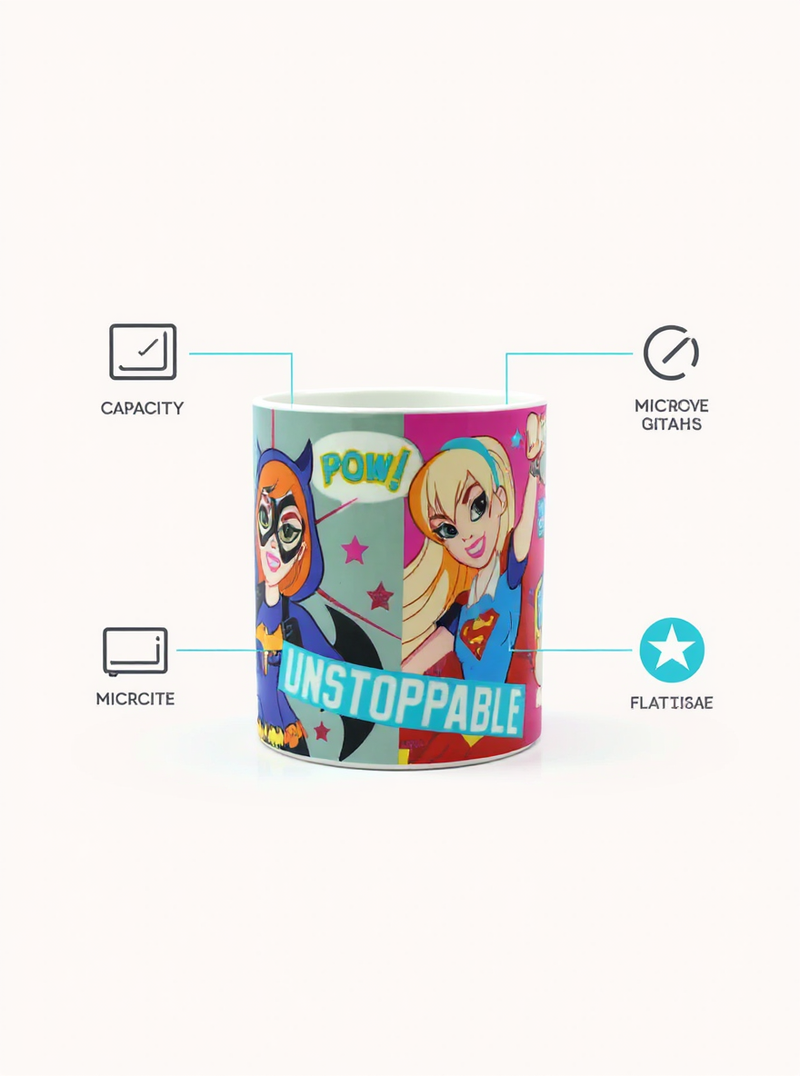 DC Super Hero Girls Power Ceramic Mug | Gift for DC Fans