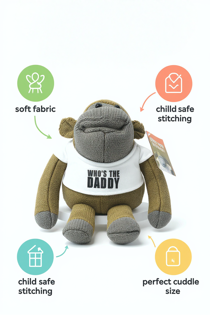 Who's the Daddy? Cuddly Monkey Soft Toy
