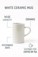 Classic White Serenity Long Mug