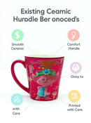 Disney Trolls Pink Party Ceramic Mug | Gift for Trolls Fans