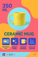 Sunny Yellow Ceramic Mug | Gift for Everyday Use&nbsp;