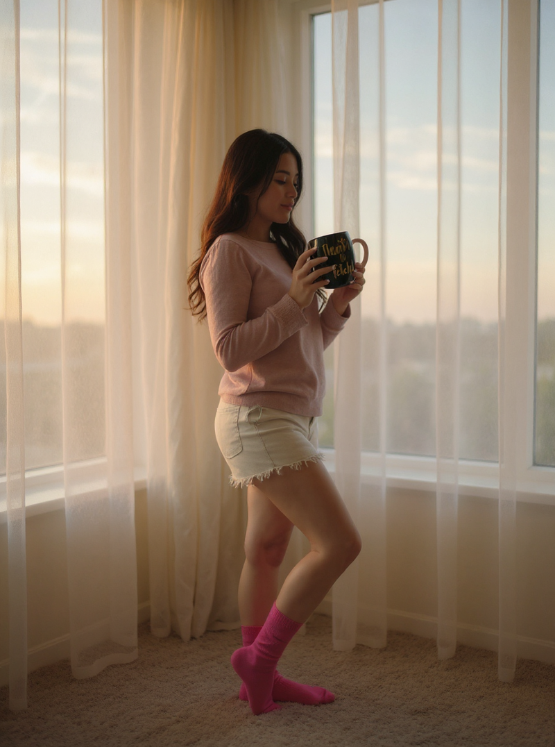 That’s So Fetch Chic Mug and Simple Pink Socks Set