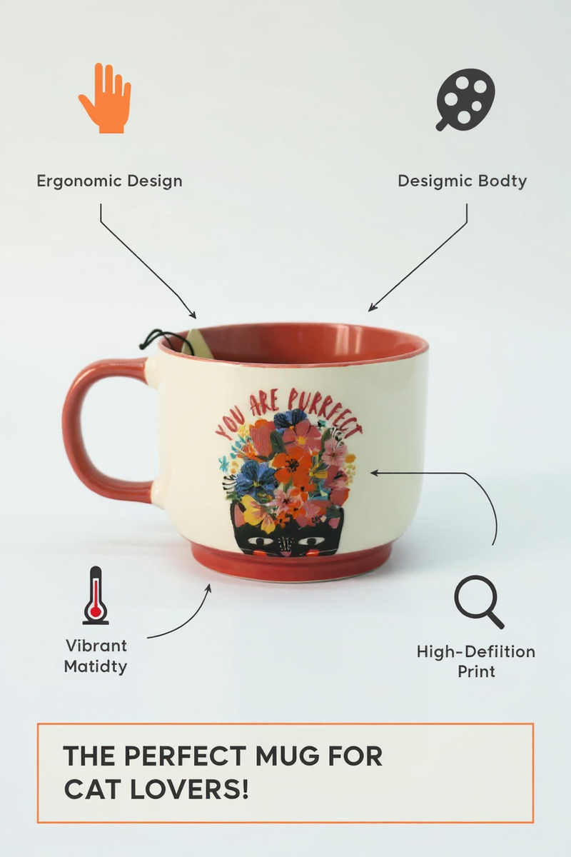 You Are Purrfect Feline Charm Ceramic Mug