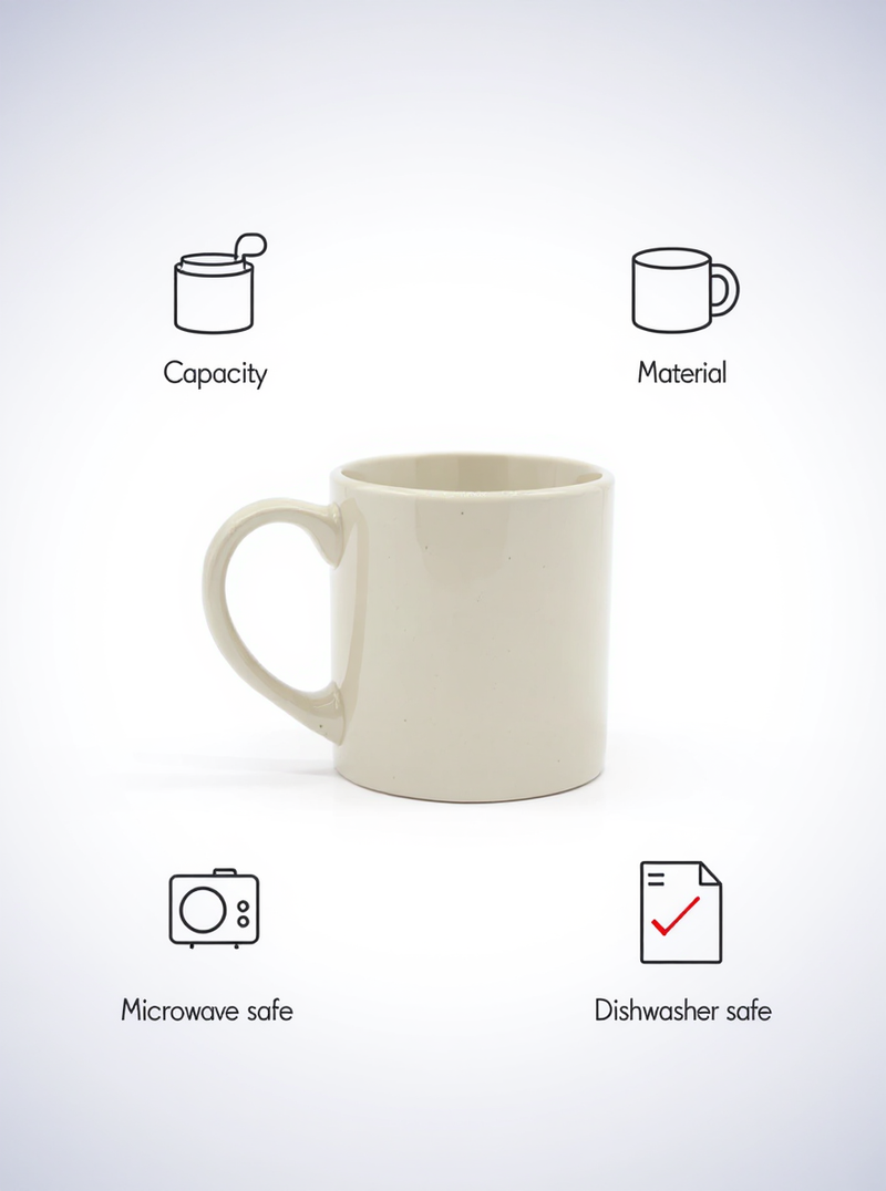 Simple Light Taupe Tranquility Mug