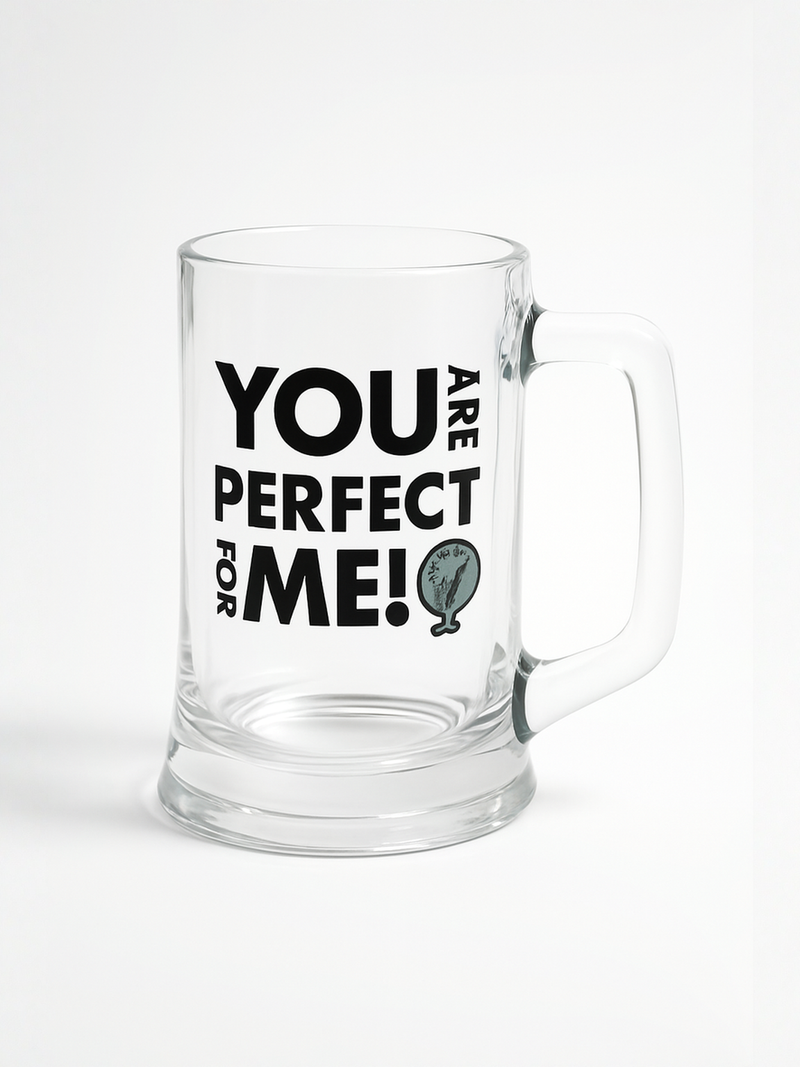 Little Miss 'You Are Perfect For Me!' Sweetheart Glass Mug