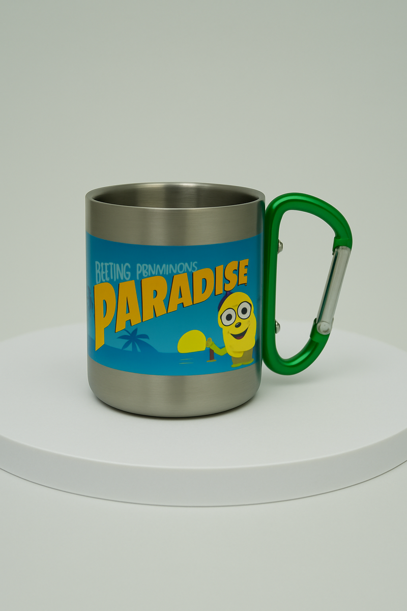 Minions Paradise Stainless Steel Carabiner Mug