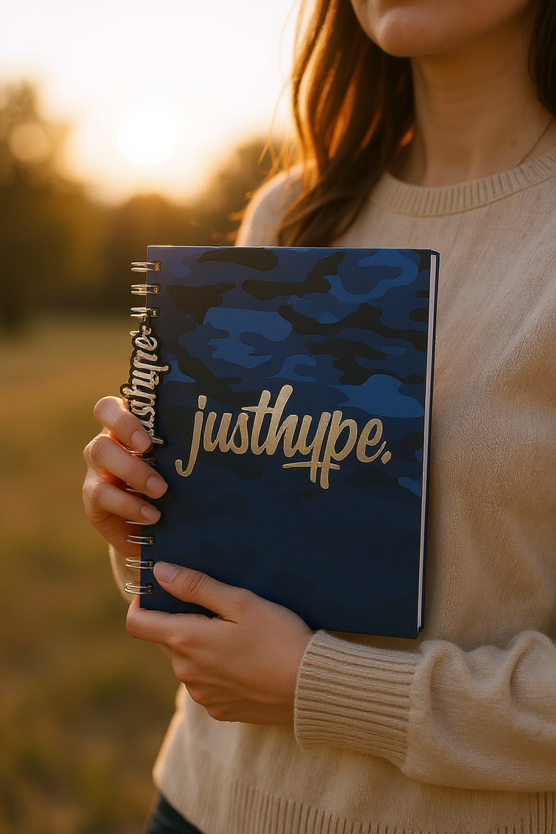 Just Hype Navy Blue Sleek Notebook