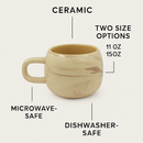 Marbled Beige Serenity Coffee Cup | Gift for Coffee Lovers