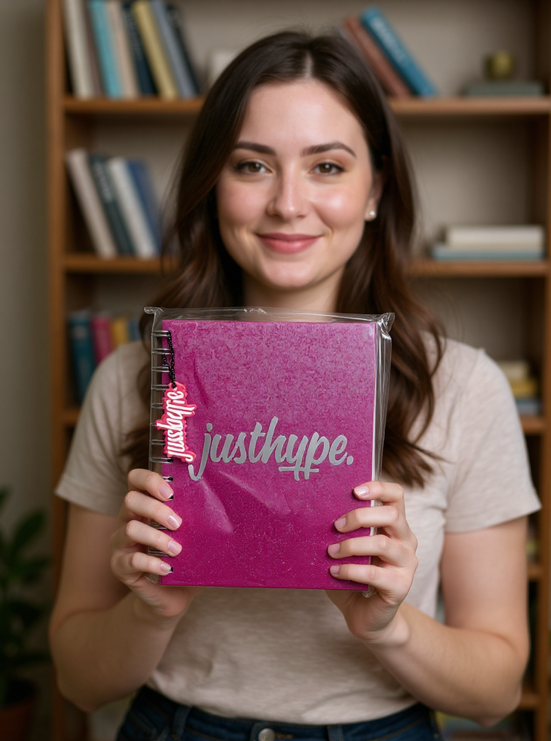 Just Hype Pink Sleek Notebook