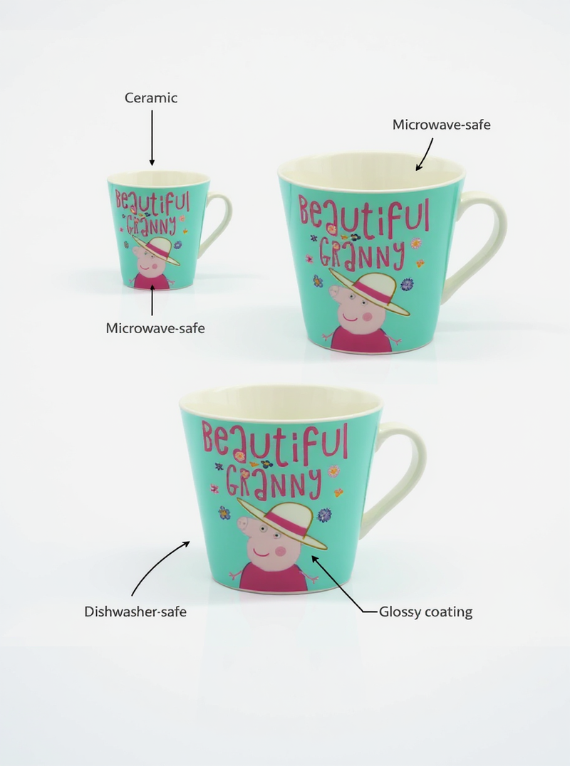 Peppa Pig Beautiful Granny Charm Mug