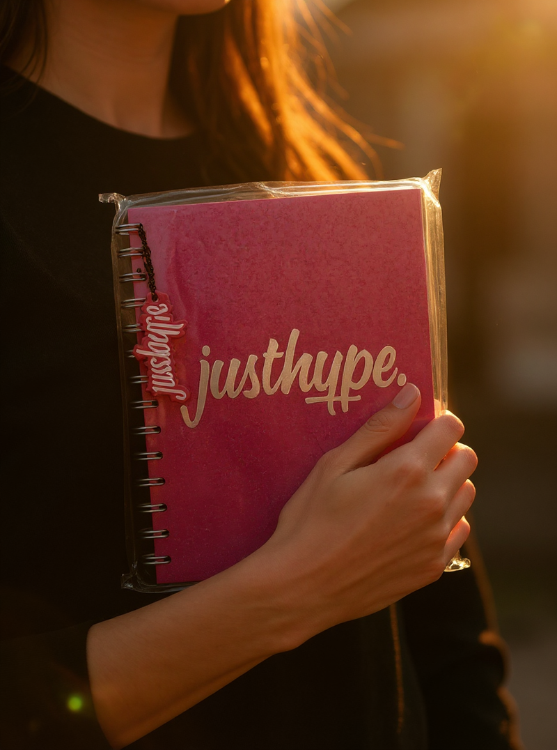 Just Hype Pink Sleek Notebook