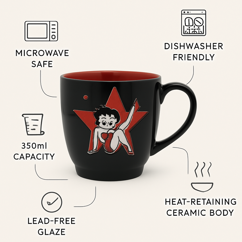 Betty’s Bubbly Joy Ceramic Mug | Gift for Cheerful Souls