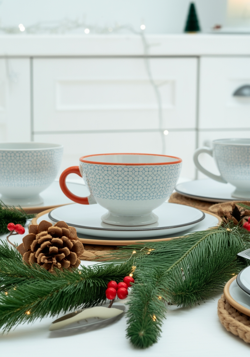 Pedestal Citrus Elegance Teacup | Gift for Tea Enthusiasts