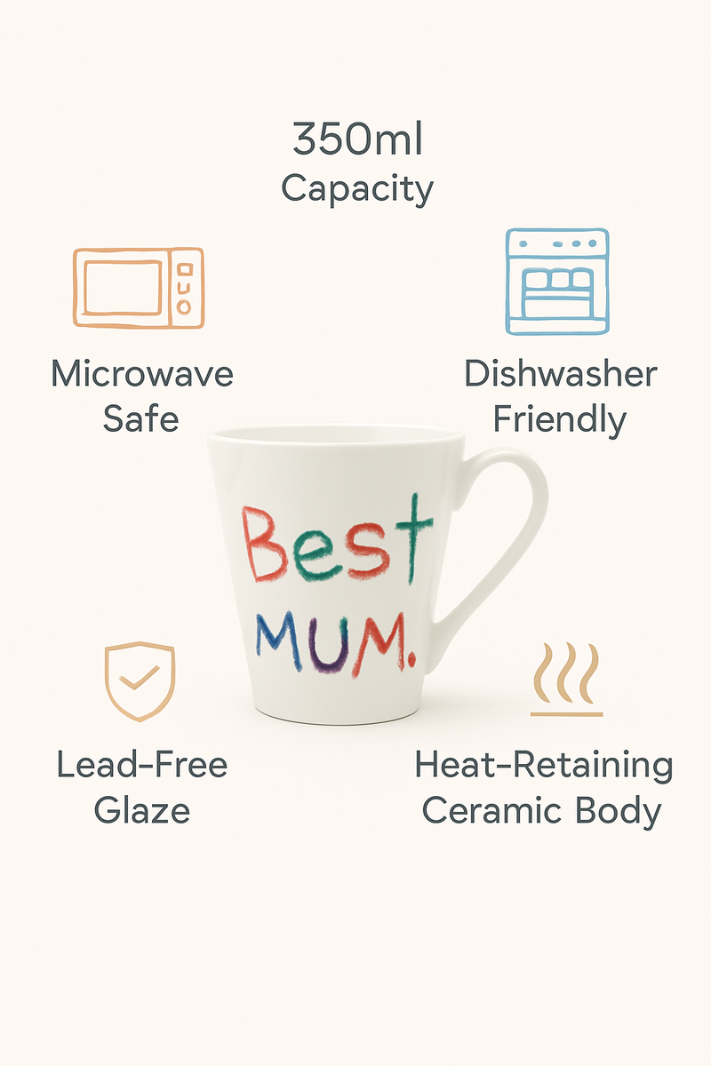 Best Mum Love Ceramic Mug | Gift for Mothers