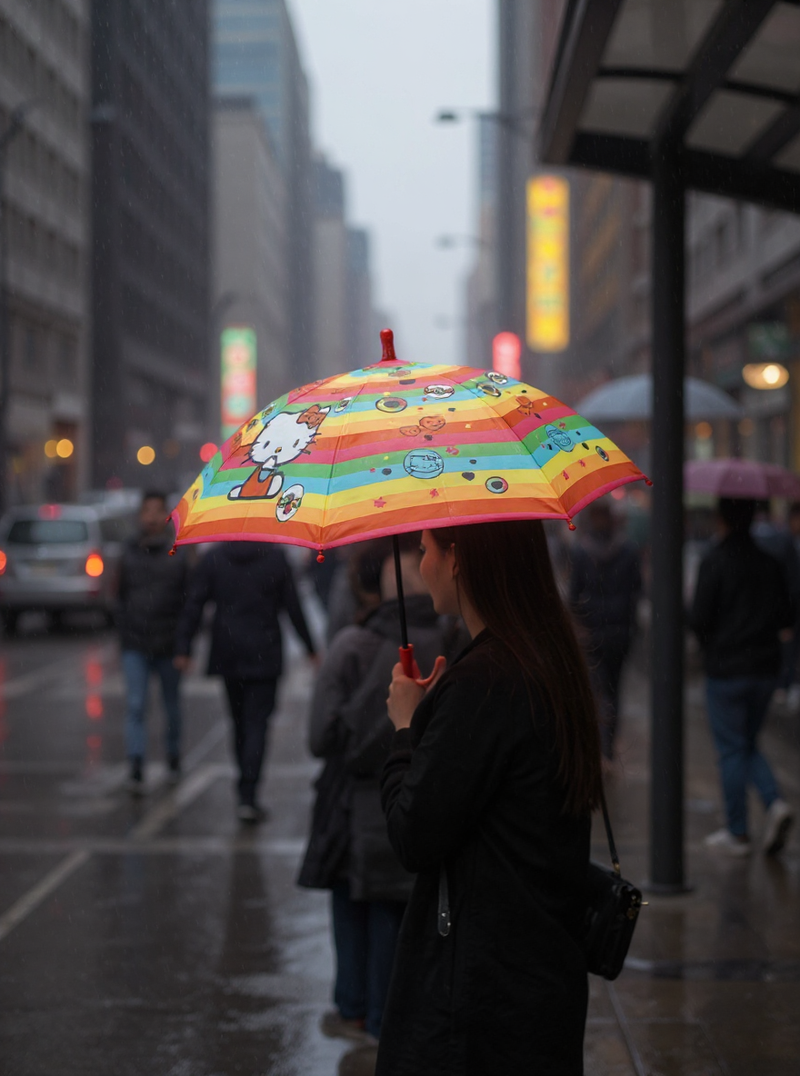 Hello Kitty Kids Rainbow Umbrella – Waterproof &amp; Cute Gift