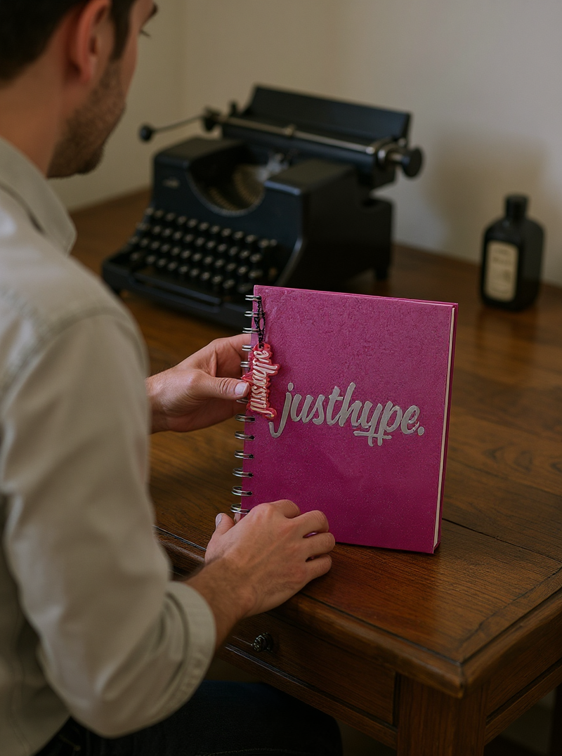 Just Hype Pink Sleek Notebook