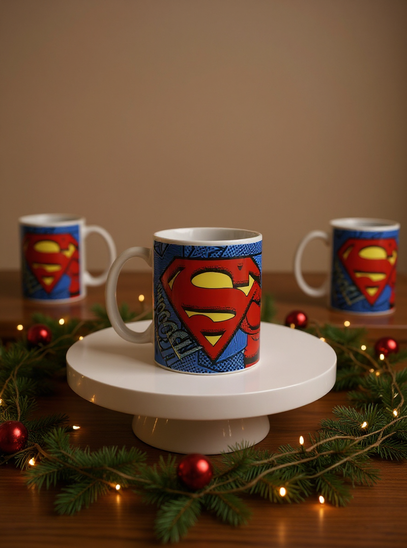 Superman Crest Valor Ceramic Mug | Gift for Superman Fans