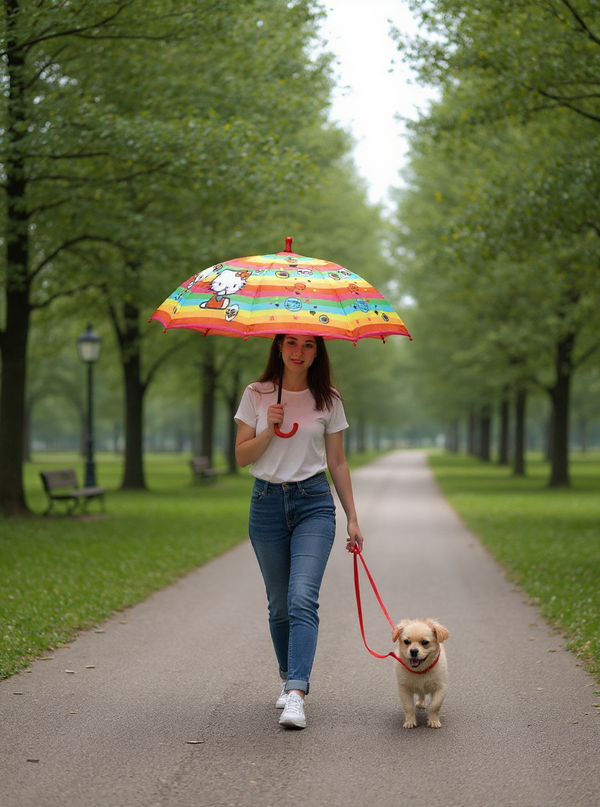 Hello Kitty Kids Rainbow Umbrella – Waterproof &amp; Cute Gift