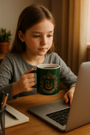 Slytherin Emerald Dominion Coffee Cup | Gift for Harry Potter Fans