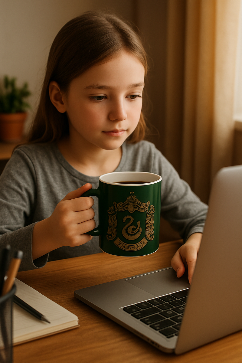 Slytherin Emerald Dominion Coffee Cup | Gift for Harry Potter Fans