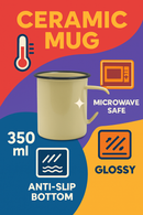 Ivory Elegance Mug with Ebony Lining | Gift for Timeless Style&nbsp;