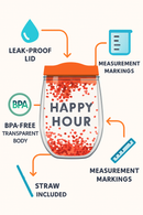 Glitter Sparkle Tumbler with Coral Lid