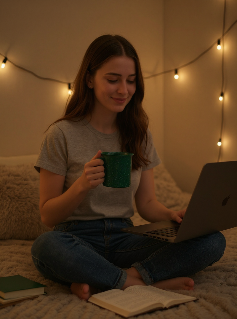 Rustic Green Speckled Wilderness Mug