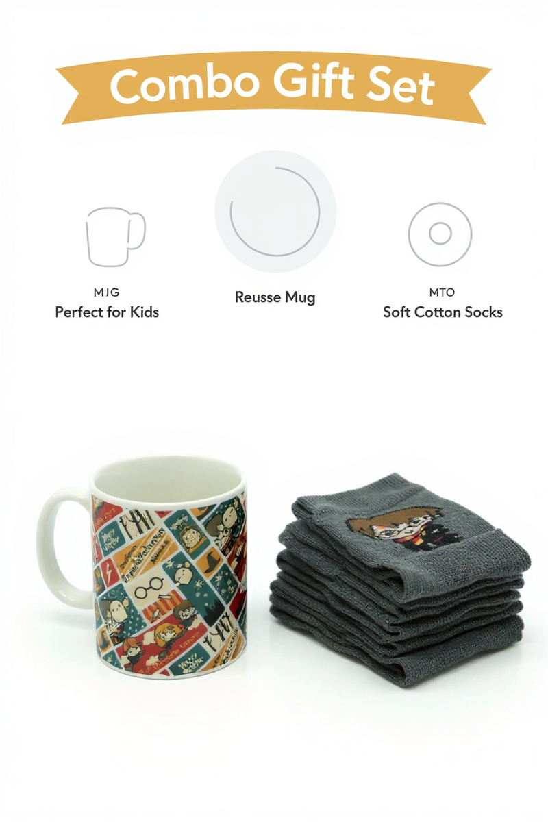 Wizarding Realm Harry Potter Mug &amp; Socks Gift Set | Perfect for Harry Potter Enthusiasts
