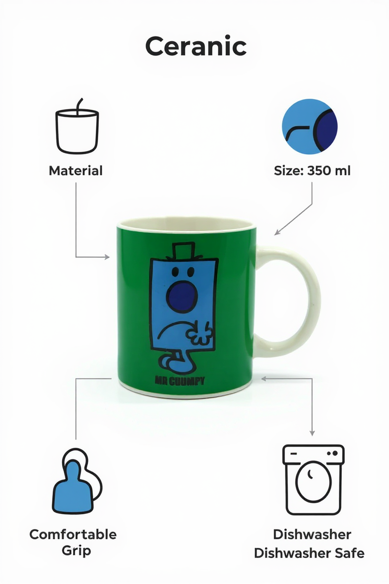 Little Miss Mr. Grumpy Green Mug